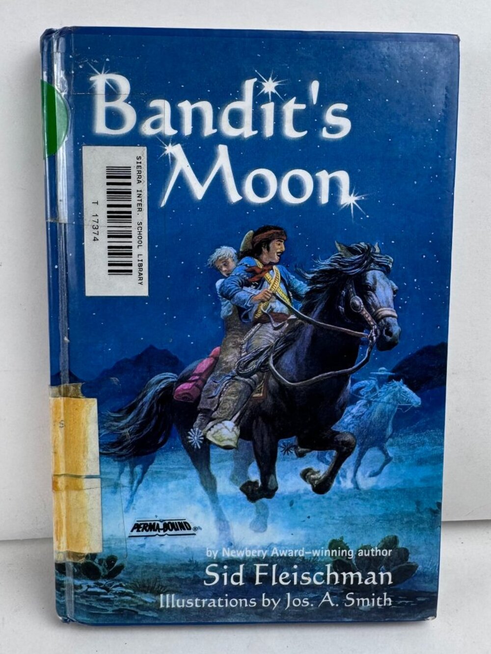 Bandit's Moon Sid Fleischman Perma-Bound Hardcover Ex-Library Novel Kids Fiction